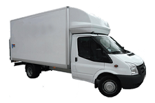 Car Hire Haslemere - White Ford Luton Box with Tail Lift - Van hire Haslemere